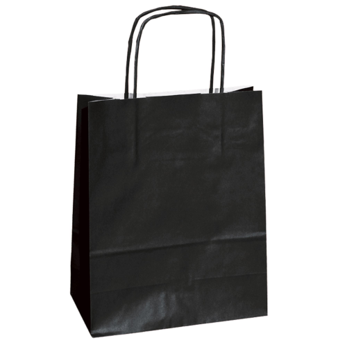 25 shoppers carta kraft 14x9x21cm twisted nero